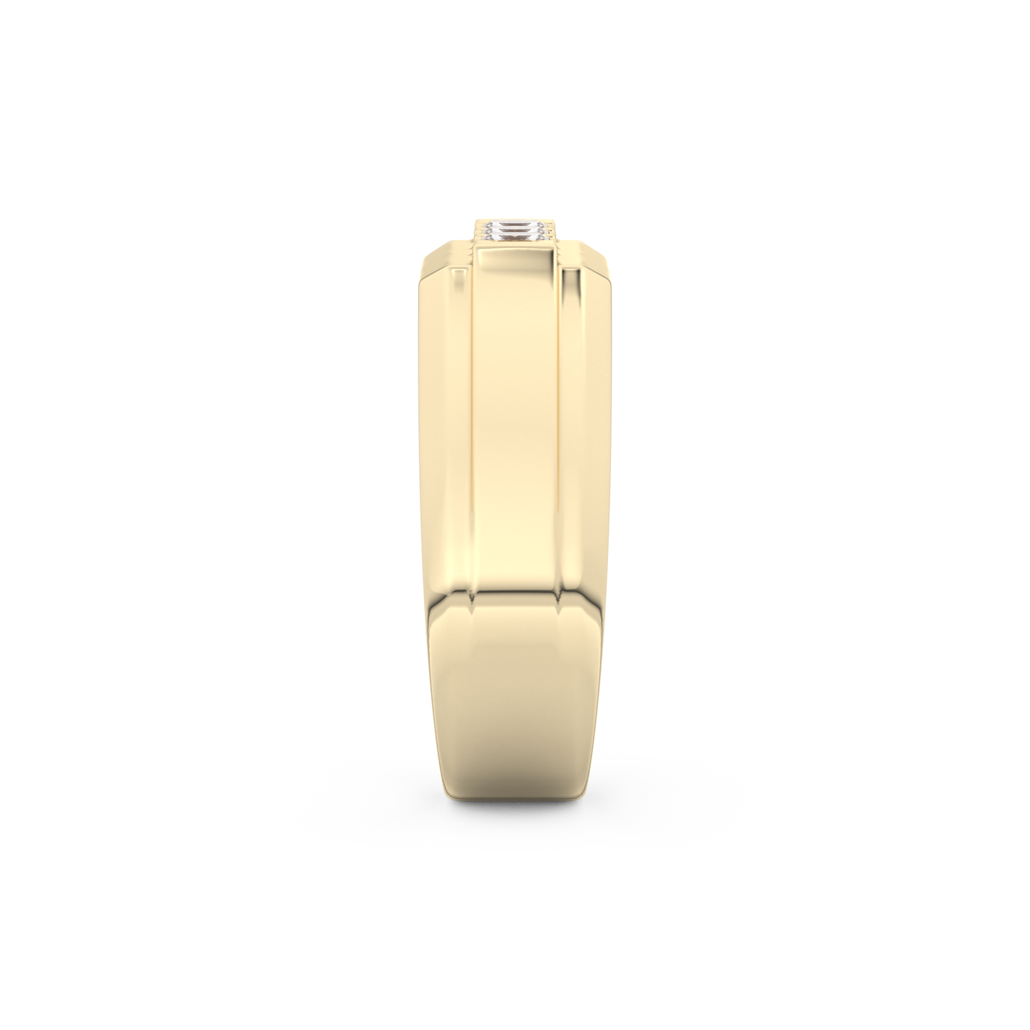 0.536 TCW Princess Lab Grown Diamond Men's Wedding Band
