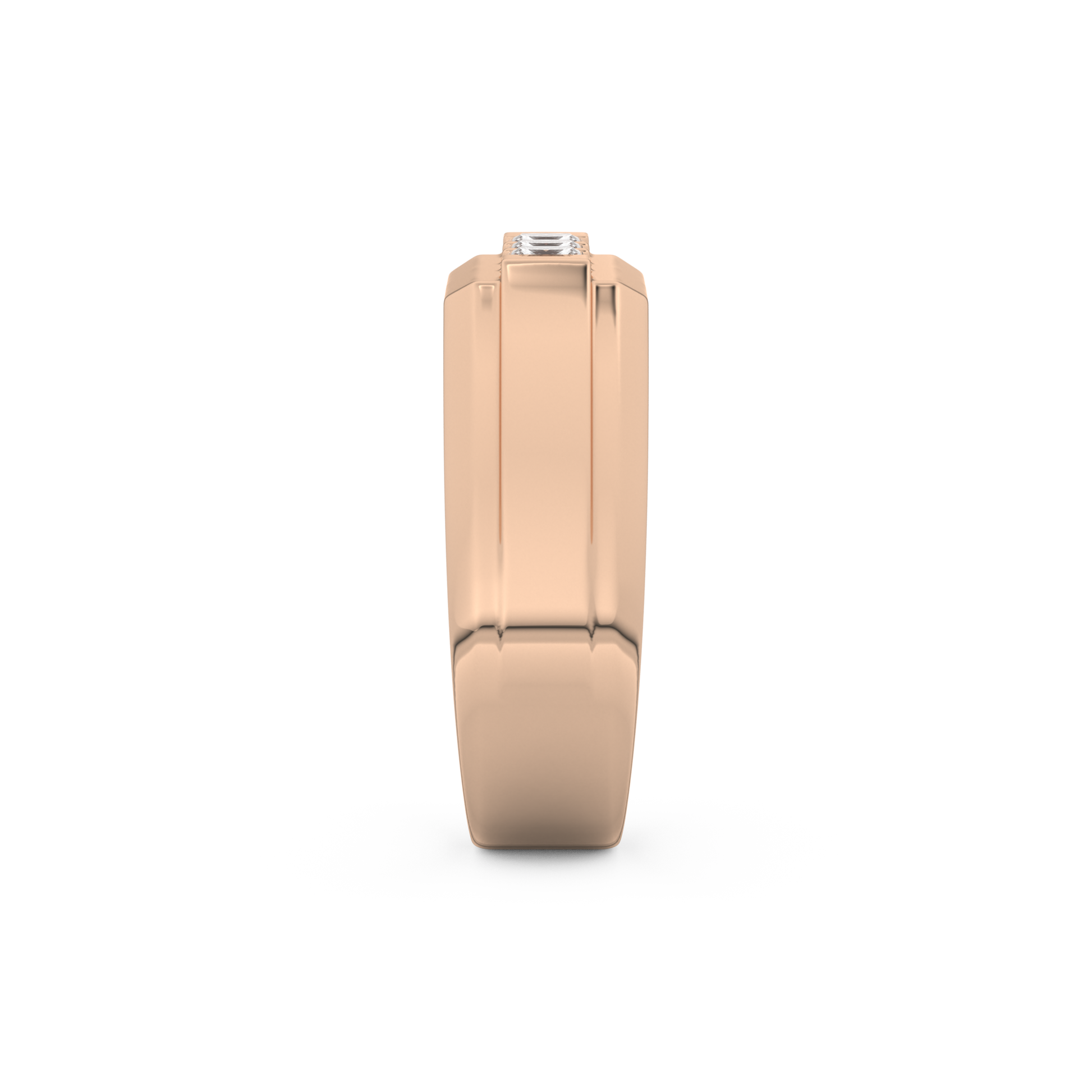 0.536 TCW Princess Lab Grown Diamond Men's Wedding Band