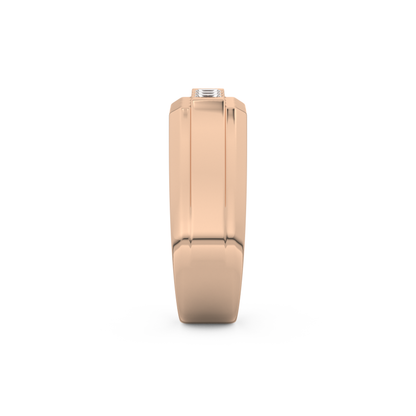 0.536 TCW Princess Lab Grown Diamond Men's Wedding Band