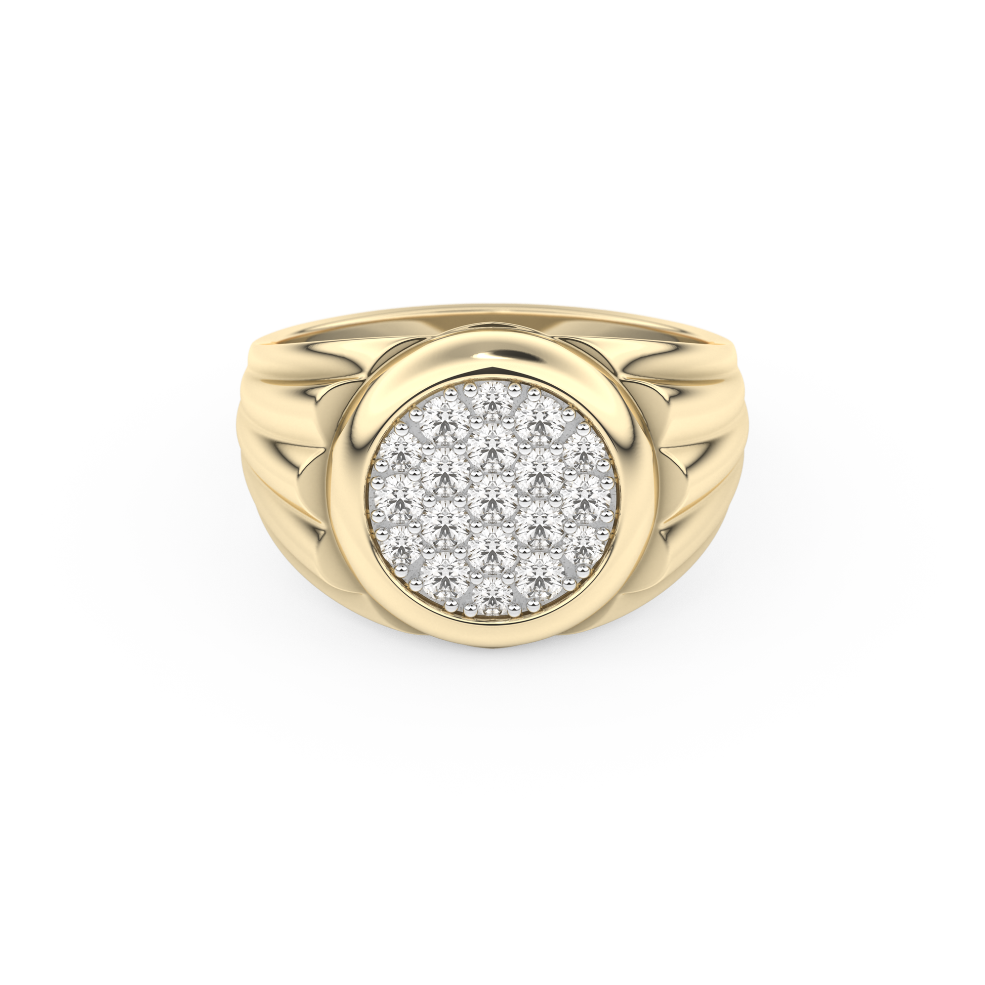 0.417 TCW Round Lab Grown Diamond Men's Wedding Band