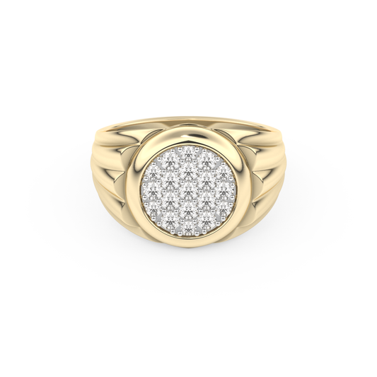 0.417 TCW Round Lab Grown Diamond Men's Wedding Band