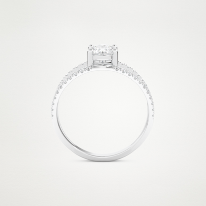 Pear Two Stone & Pave Lab Grown Diamond Engagement Ring