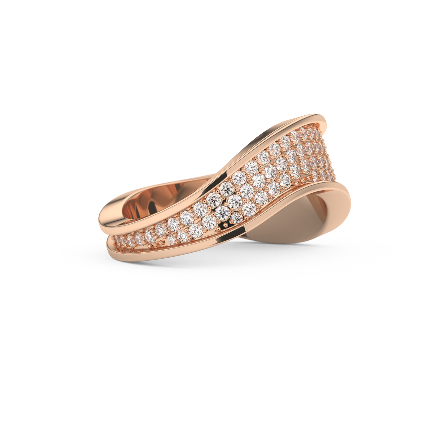 0.75 TCW Round Lab Grown Diamond Wedding Band