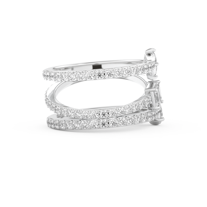 1.73 TCW Emerald, Marquise, Pear & Round Lab Grown Diamond Wedding Band