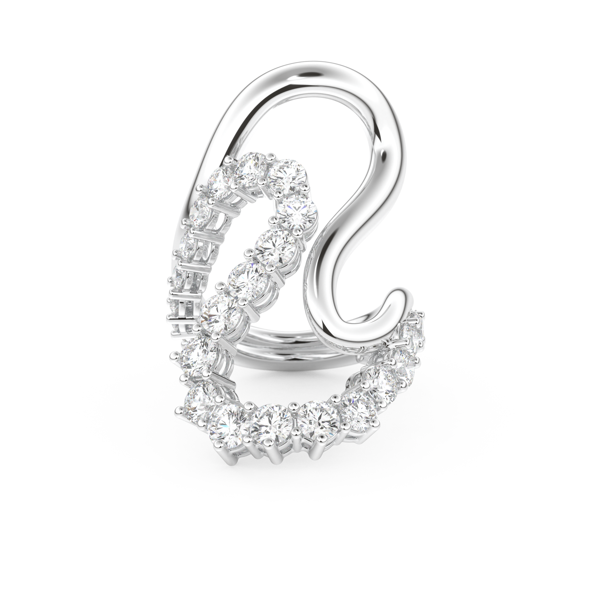 3.08 TCW Round Lab Grown Diamond Wedding Band