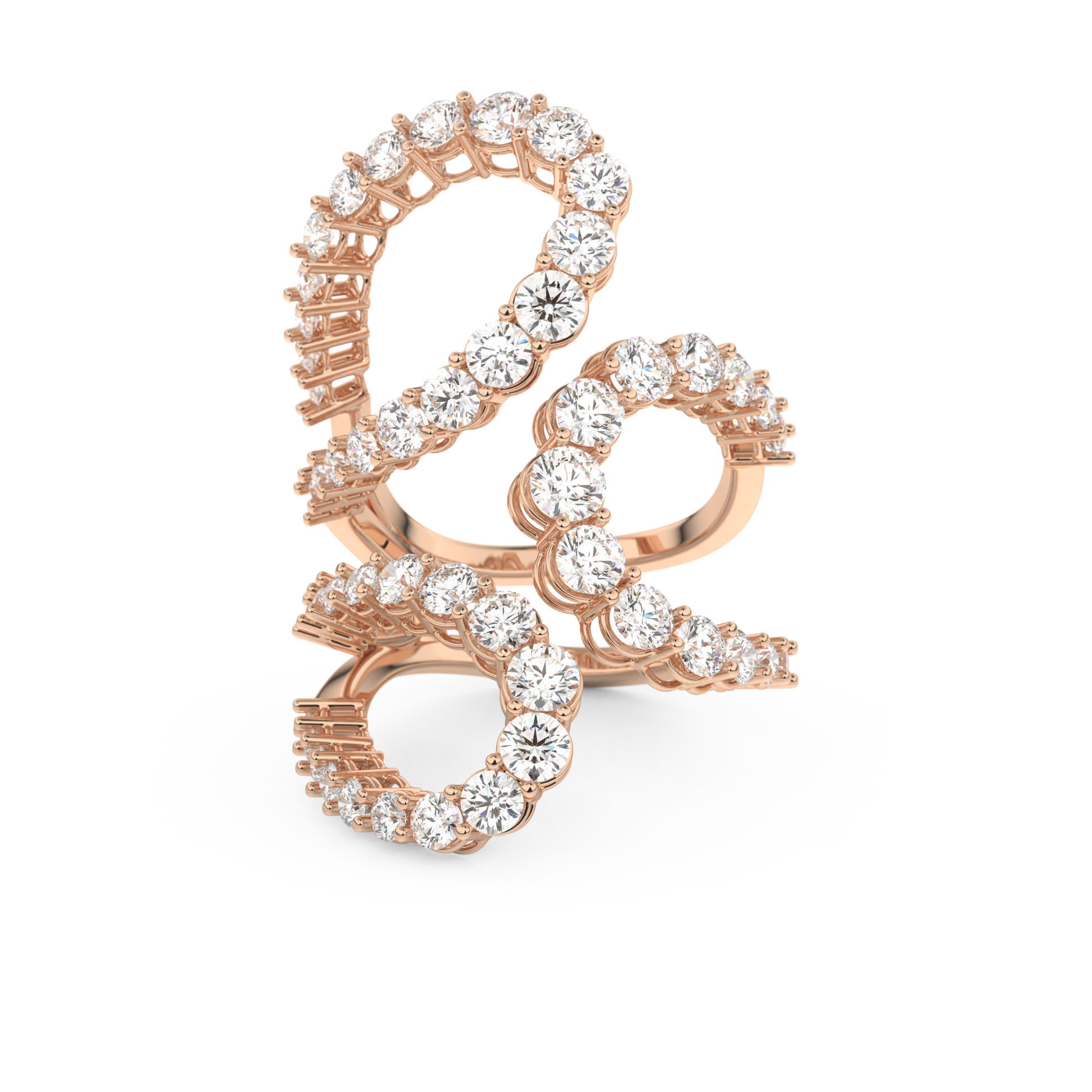 3.501 TCW Round Lab Grown Diamond Wedding Band