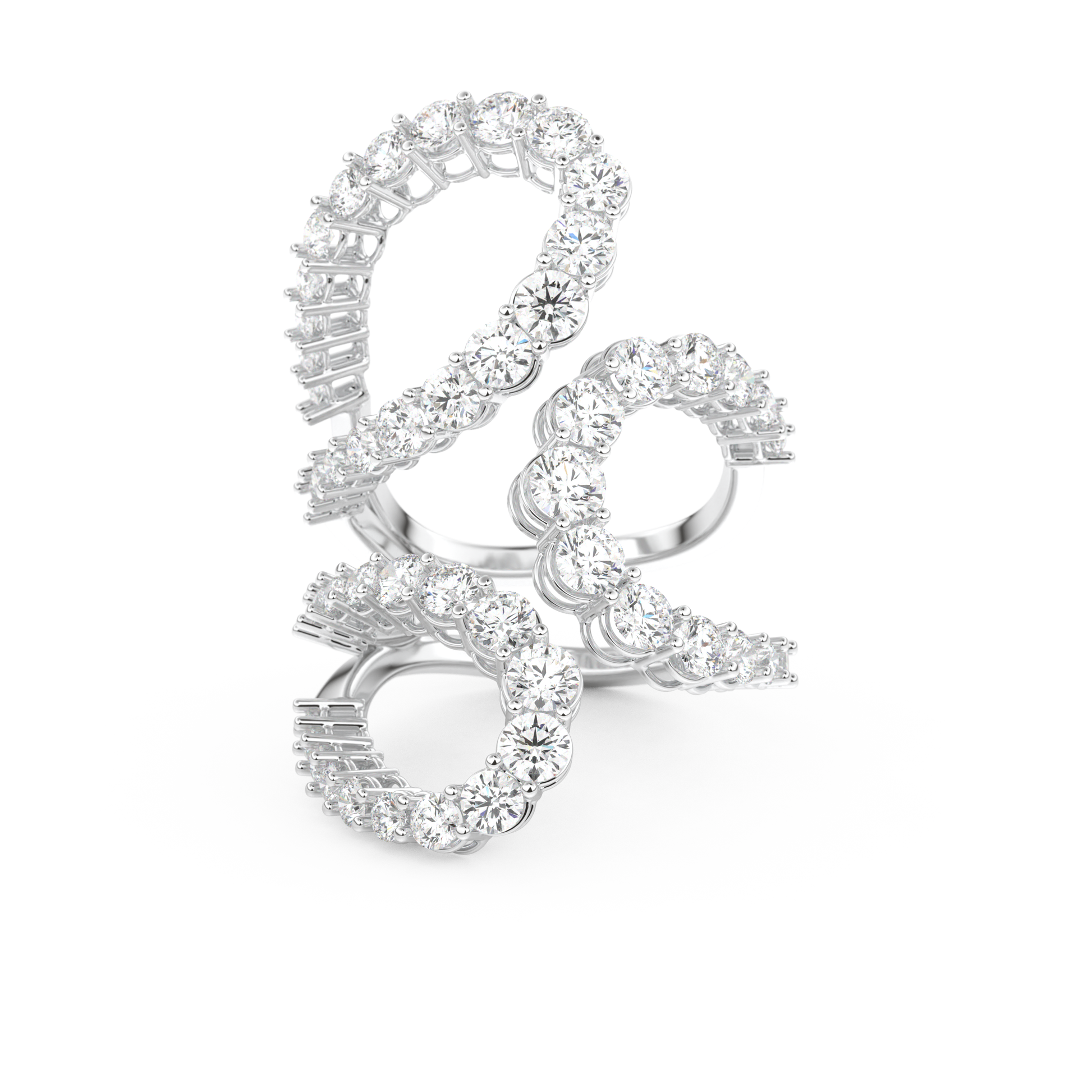 3.501 TCW Round Lab Grown Diamond Wedding Band