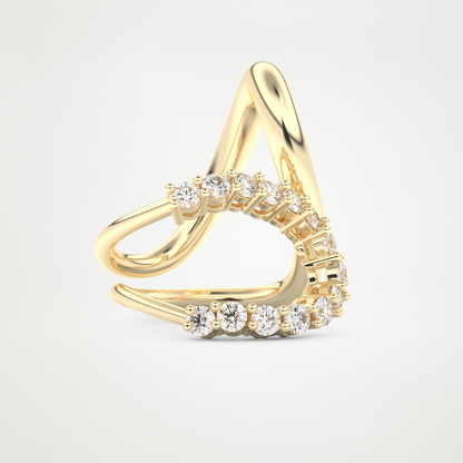 1.13 TCW Round Lab Grown Diamond Wedding Band