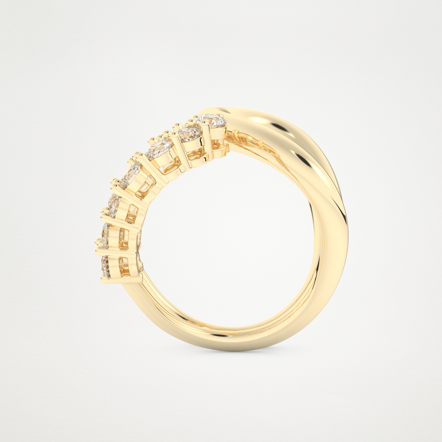 1.13 TCW Round Lab Grown Diamond Wedding Band