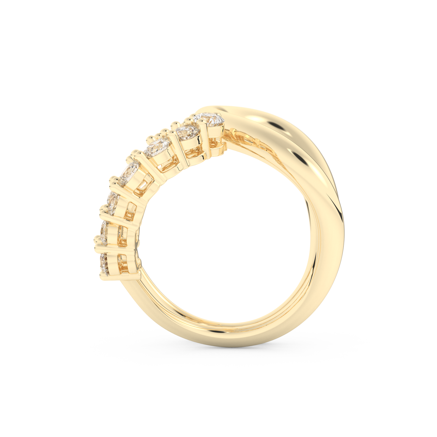 1.13 TCW Round Lab Grown Diamond Wedding Band