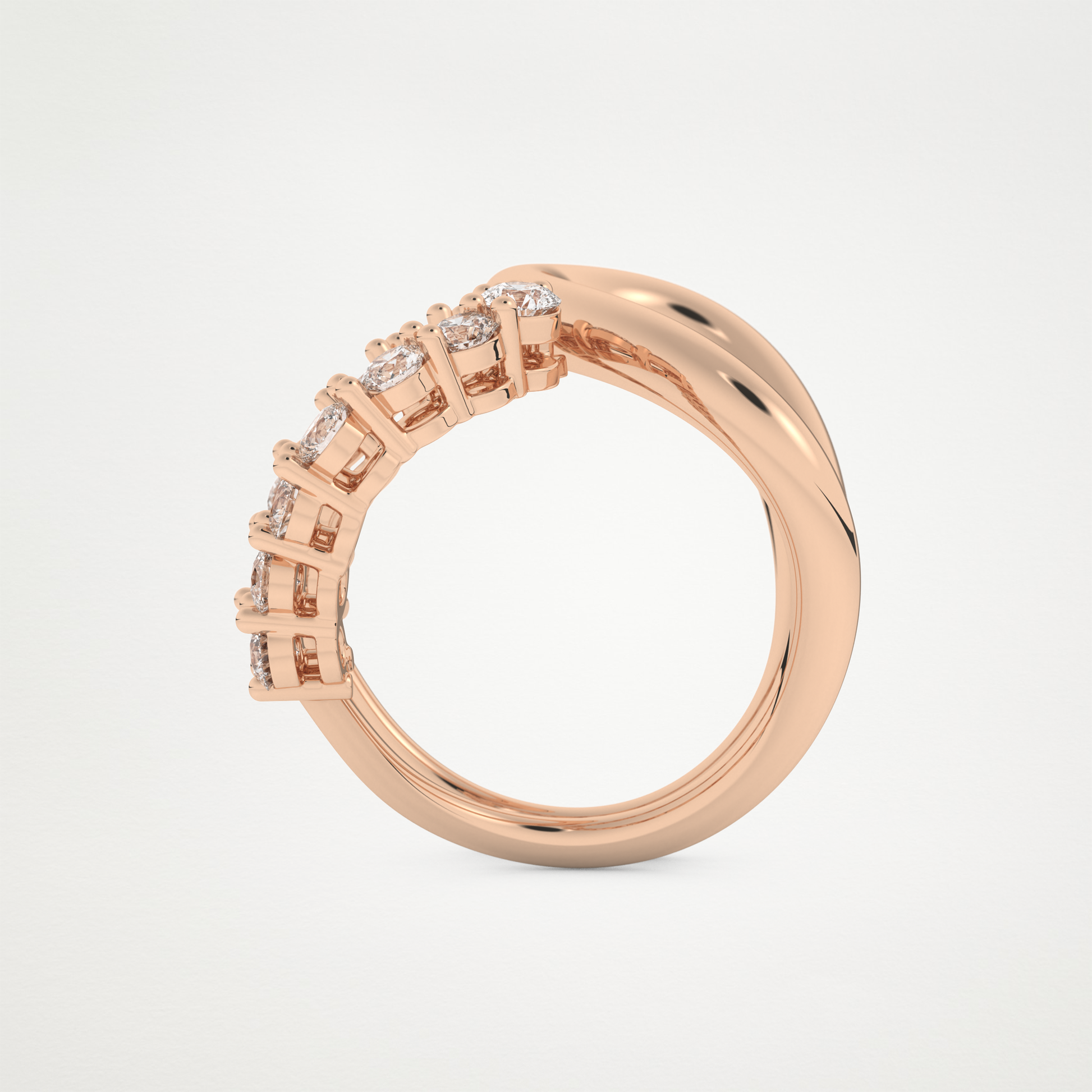 1.13 TCW Round Lab Grown Diamond Wedding Band