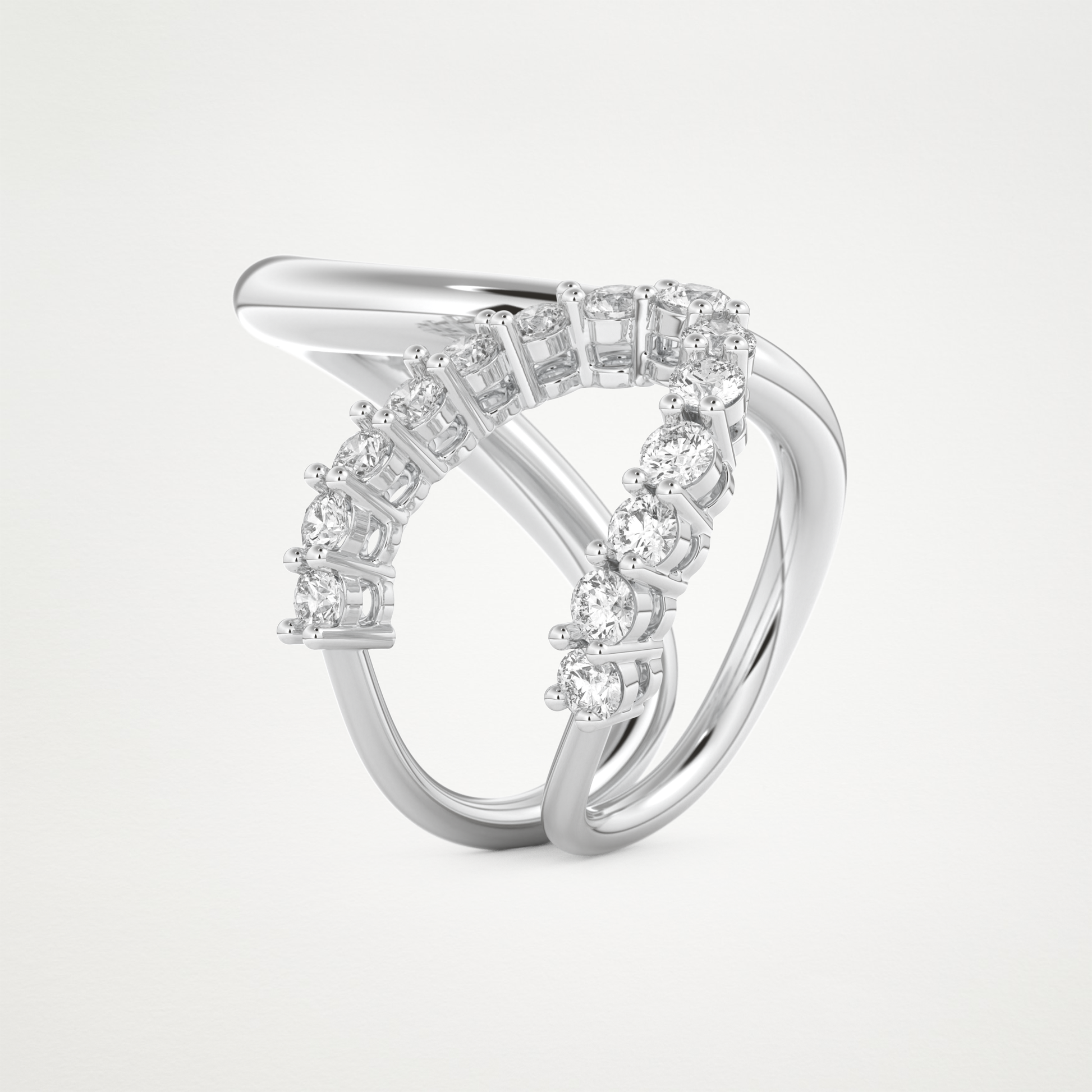 1.13 TCW Round Lab Grown Diamond Wedding Band