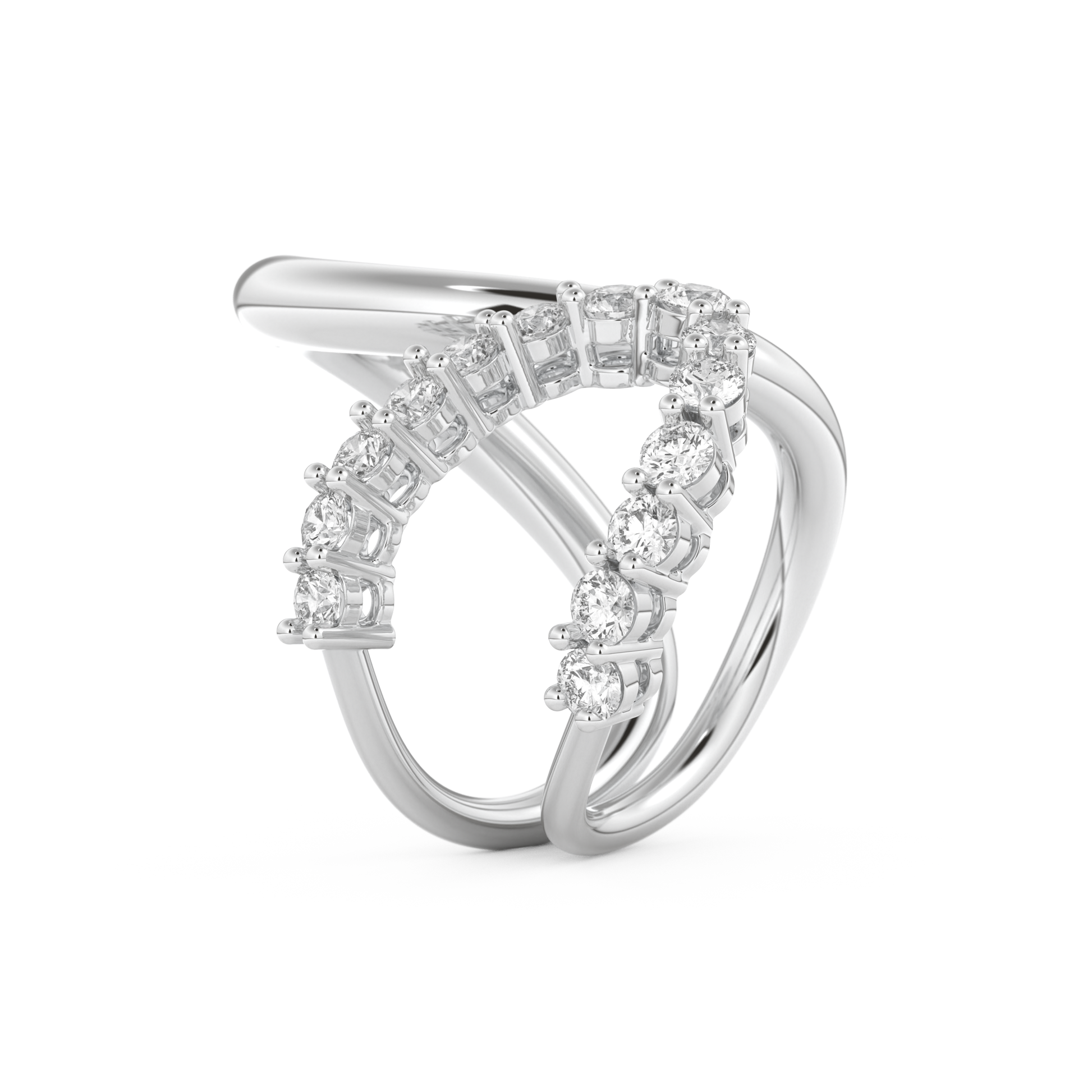 1.13 TCW Round Lab Grown Diamond Wedding Band