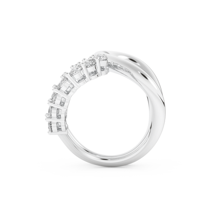 1.13 TCW Round Lab Grown Diamond Wedding Band
