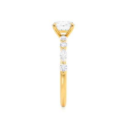 Round Dainty Pave Lab Grown Diamond Engagement Ring