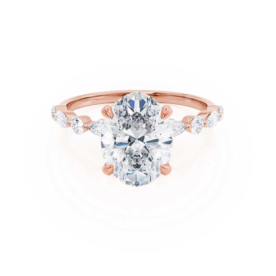 Oval Pave Lab Grown Diamond Engagement Ring