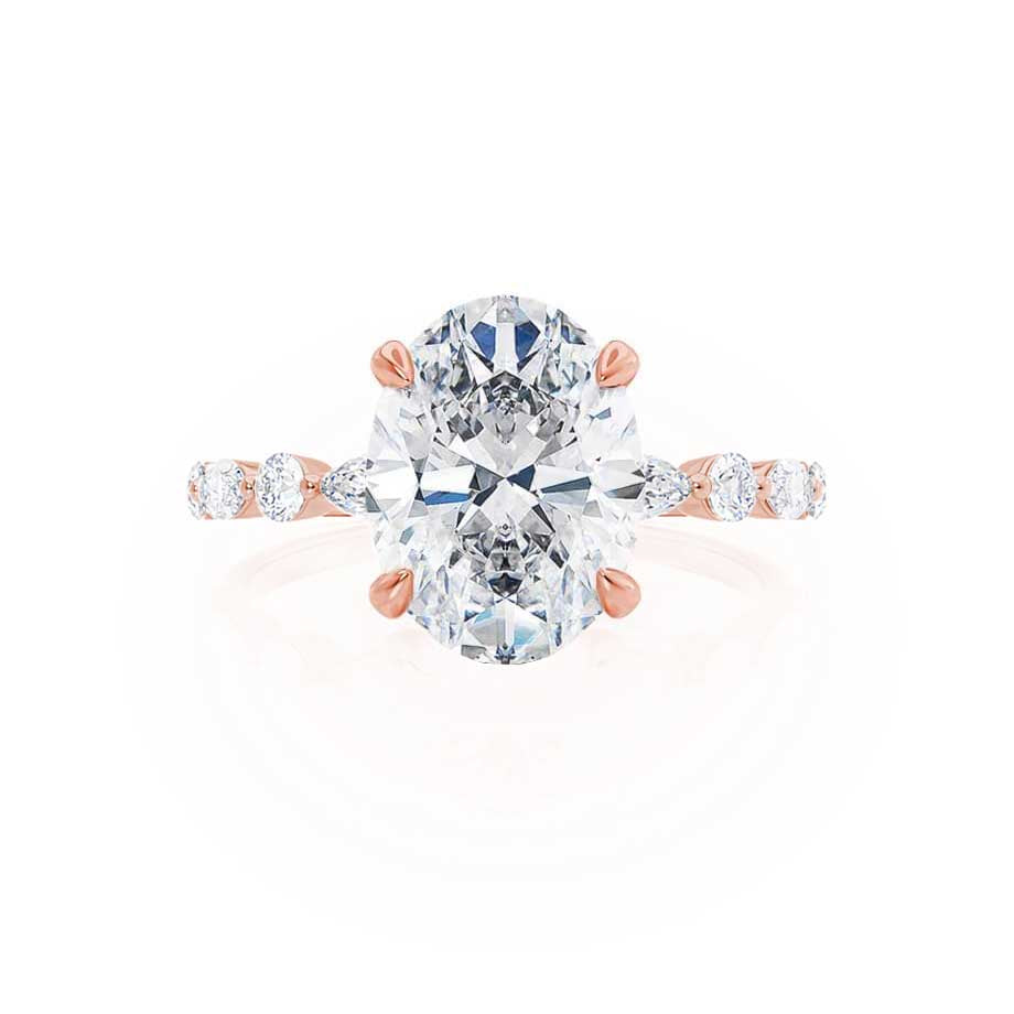 Oval Pave Lab Grown Diamond Engagement Ring