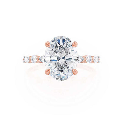 Oval Pave Lab Grown Diamond Engagement Ring