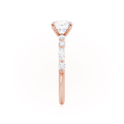 Round Dainty Pave Lab Grown Diamond Engagement Ring