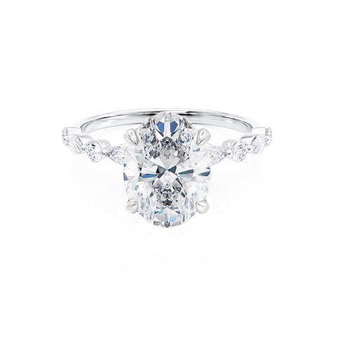 0.90 CT Oval Shaped Moissanite Solitaire Style Engagement Ring 2