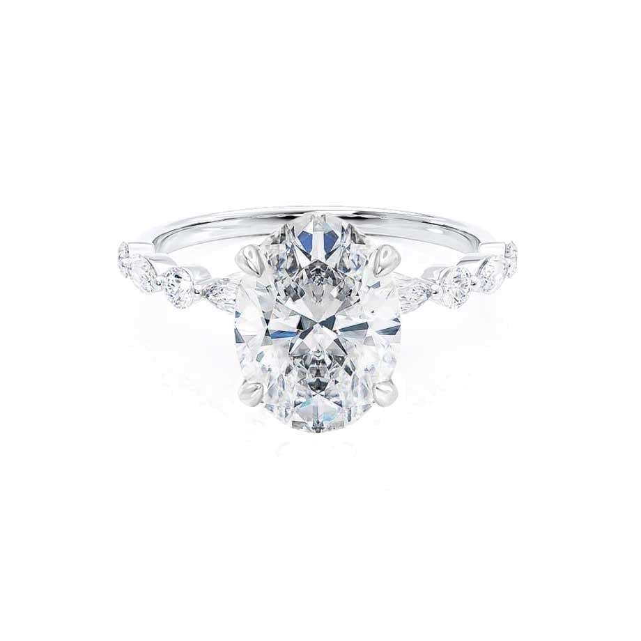 Oval Pave Lab Grown Diamond Engagement Ring