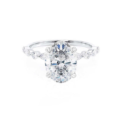 Oval Pave Lab Grown Diamond Engagement Ring