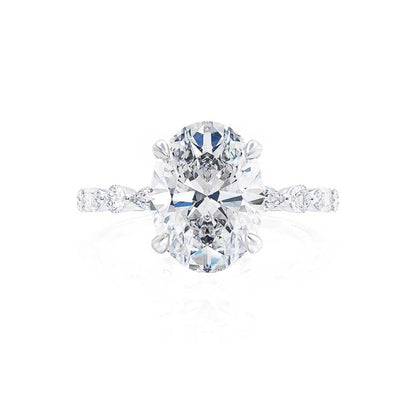 Oval Pave Lab Grown Diamond Engagement Ring