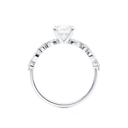 0.90 CT Oval Shaped Solitaire Moissanite Engagement Ring 5