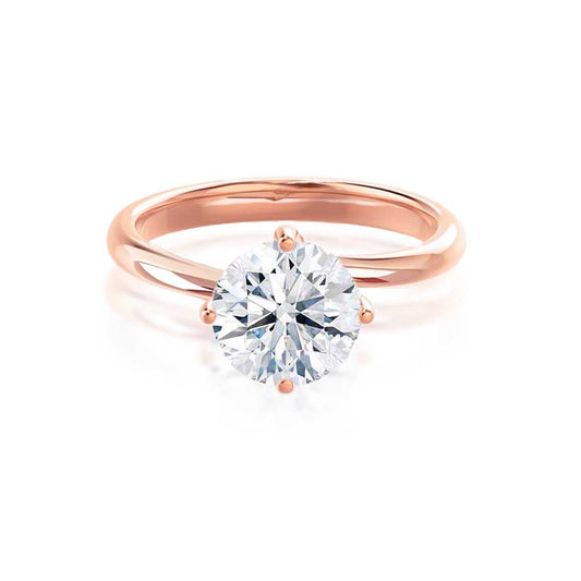 Round Solitaire Lab Grown Diamond Engagement Ring