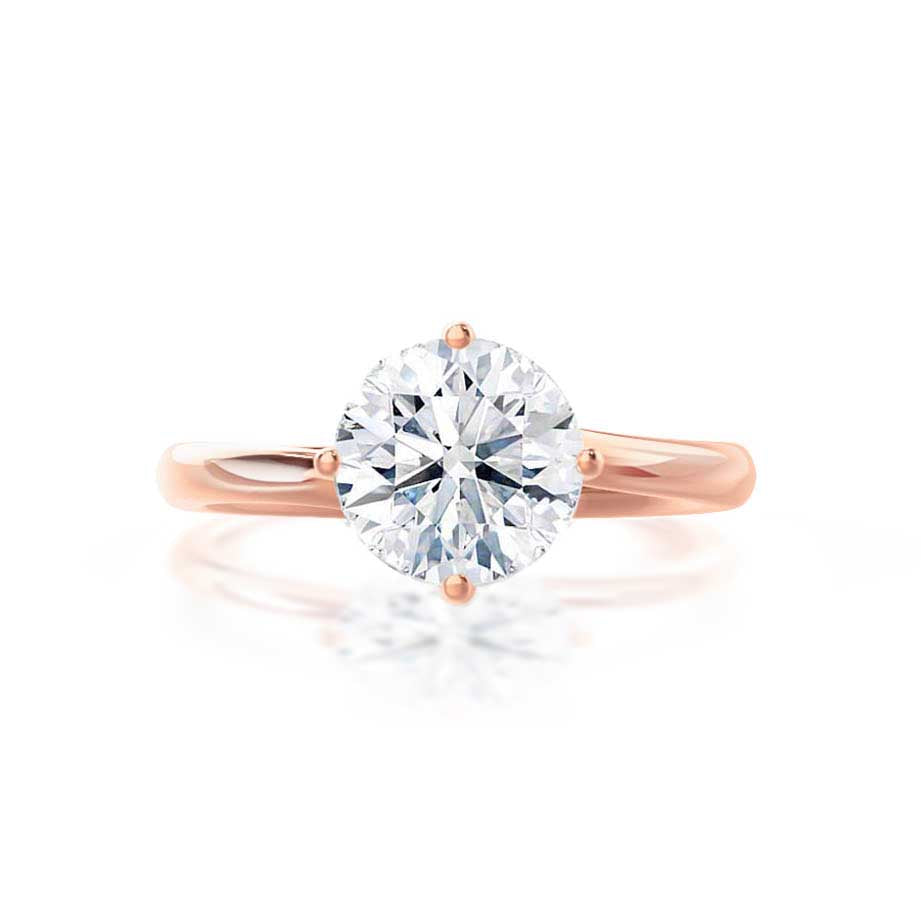 Round Solitaire Lab Grown Diamond Engagement Ring