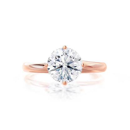 Round Solitaire Lab Grown Diamond Engagement Ring