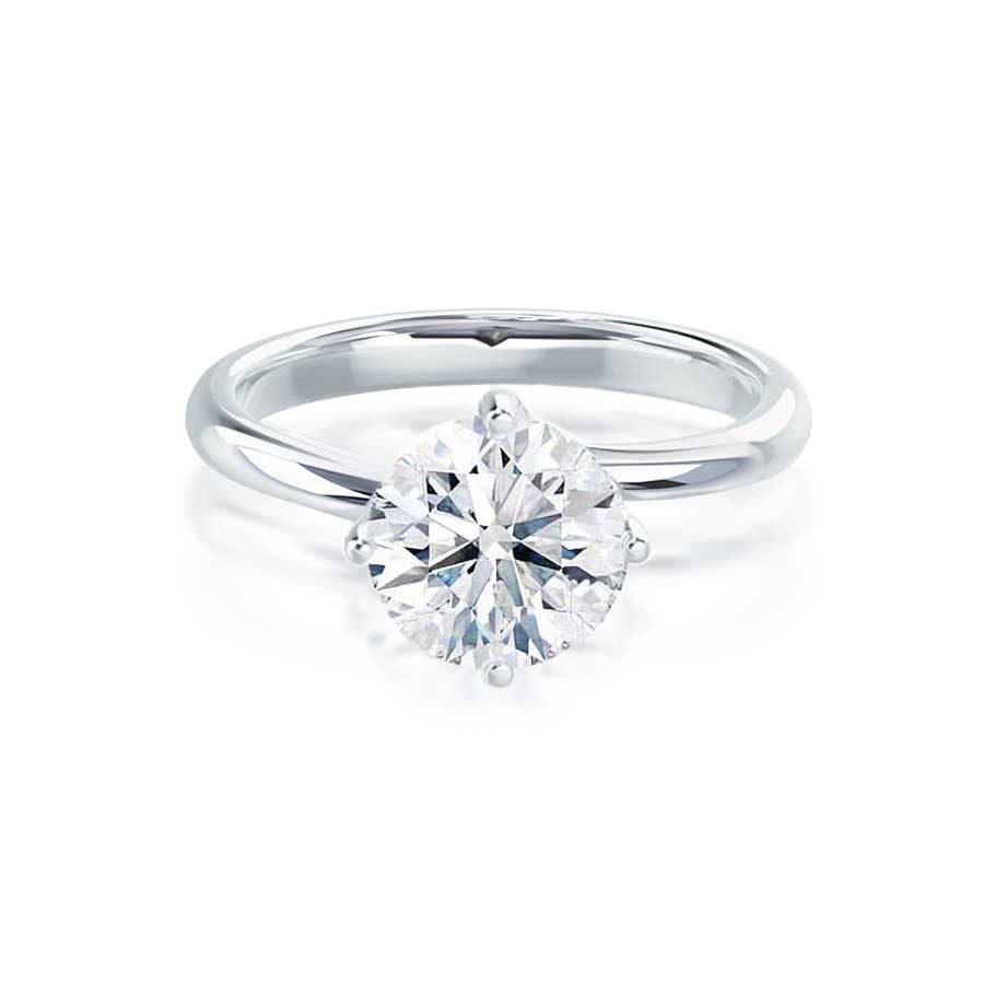 Round Solitaire Lab Grown Diamond Engagement Ring