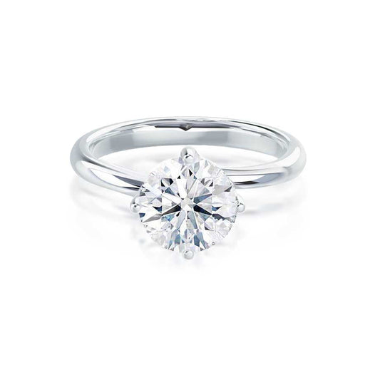 Round Solitaire Lab Grown Diamond Engagement Ring