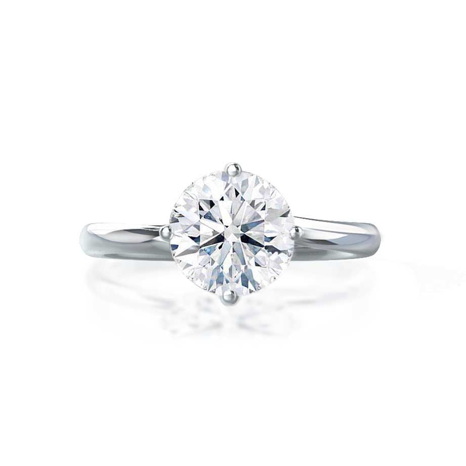 Round Solitaire Lab Grown Diamond Engagement Ring