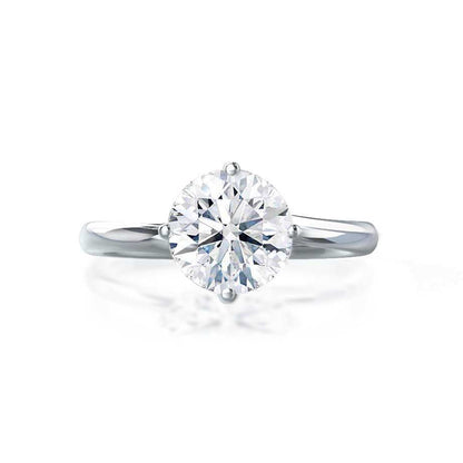Round Solitaire Lab Grown Diamond Engagement Ring