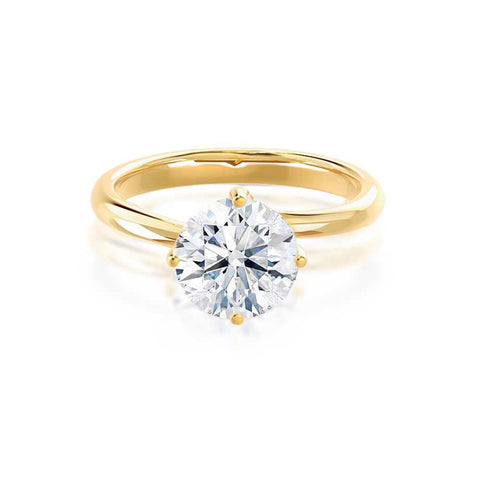 1.20 CT Round Shaped Moissanite Solitaire Style Engagement Ring 2