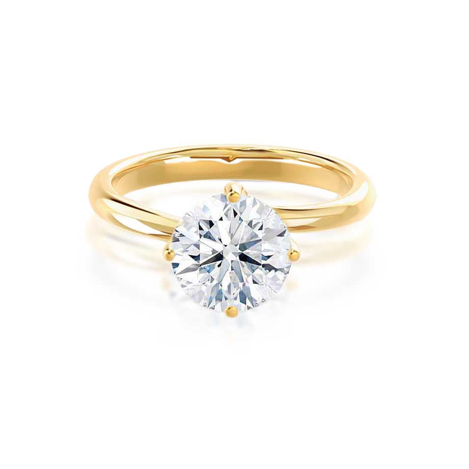Round Solitaire Lab Grown Diamond Engagement Ring