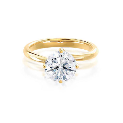 Round Solitaire Lab Grown Diamond Engagement Ring