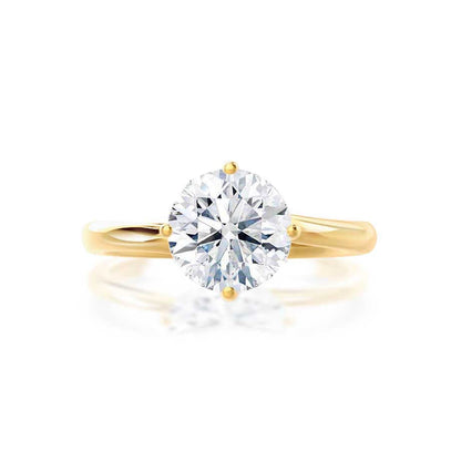 Round Solitaire Lab Grown Diamond Engagement Ring