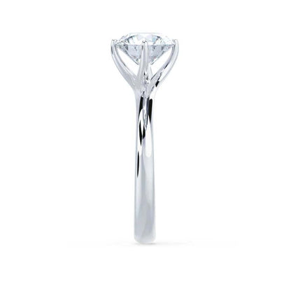 Round Solitaire Lab Grown Diamond Engagement Ring