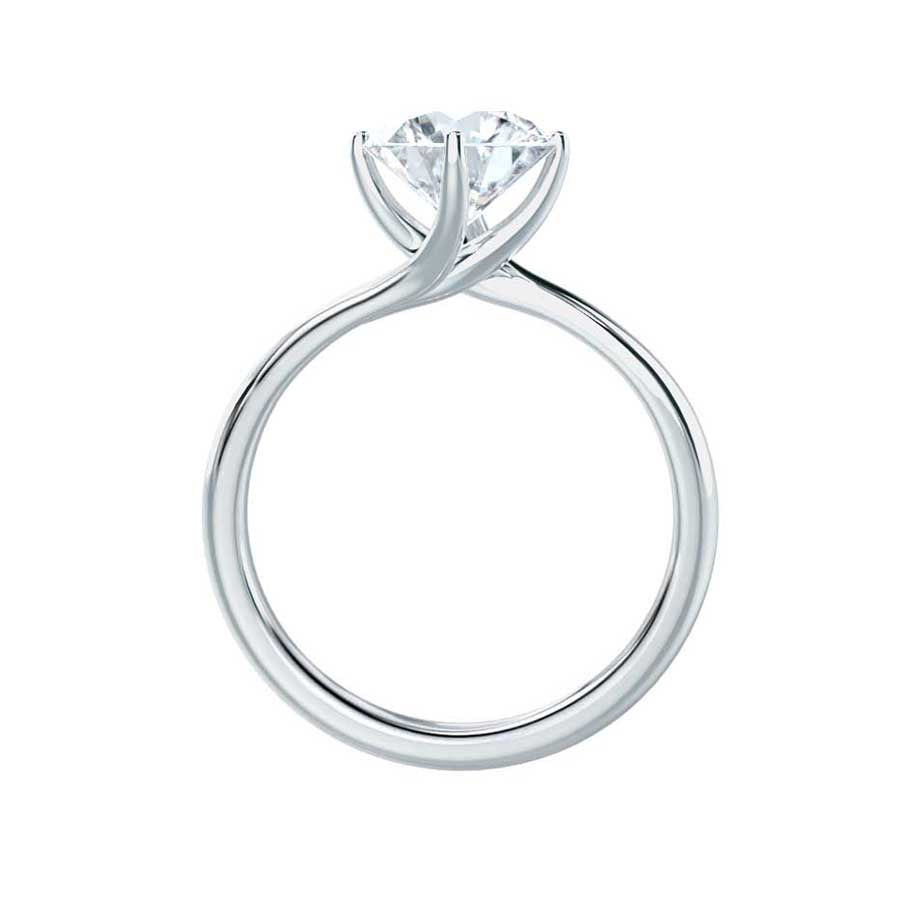 Round Solitaire Lab Grown Diamond Engagement Ring