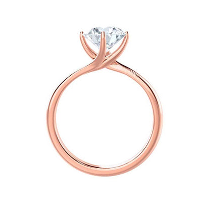 Round Solitaire Lab Grown Diamond Engagement Ring