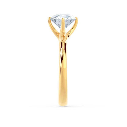 Round Solitaire Lab Grown Diamond Engagement Ring