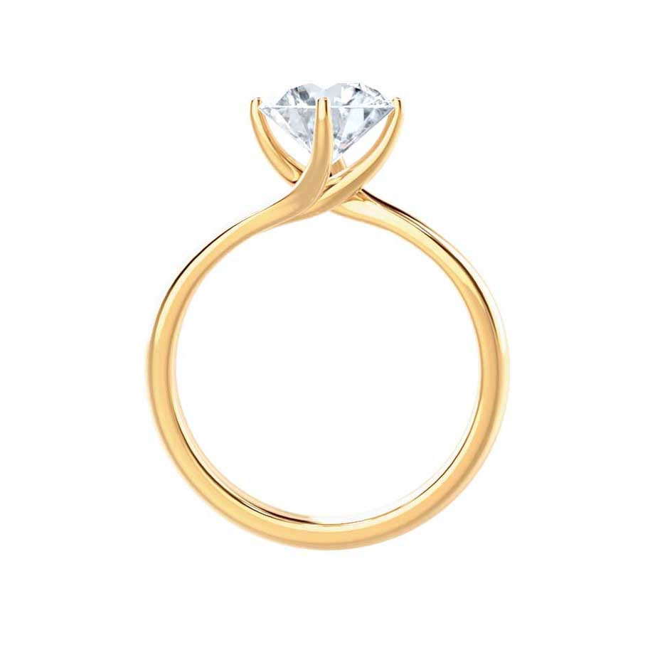 Round Solitaire Lab Grown Diamond Engagement Ring