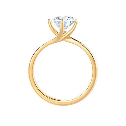 Round Solitaire Lab Grown Diamond Engagement Ring