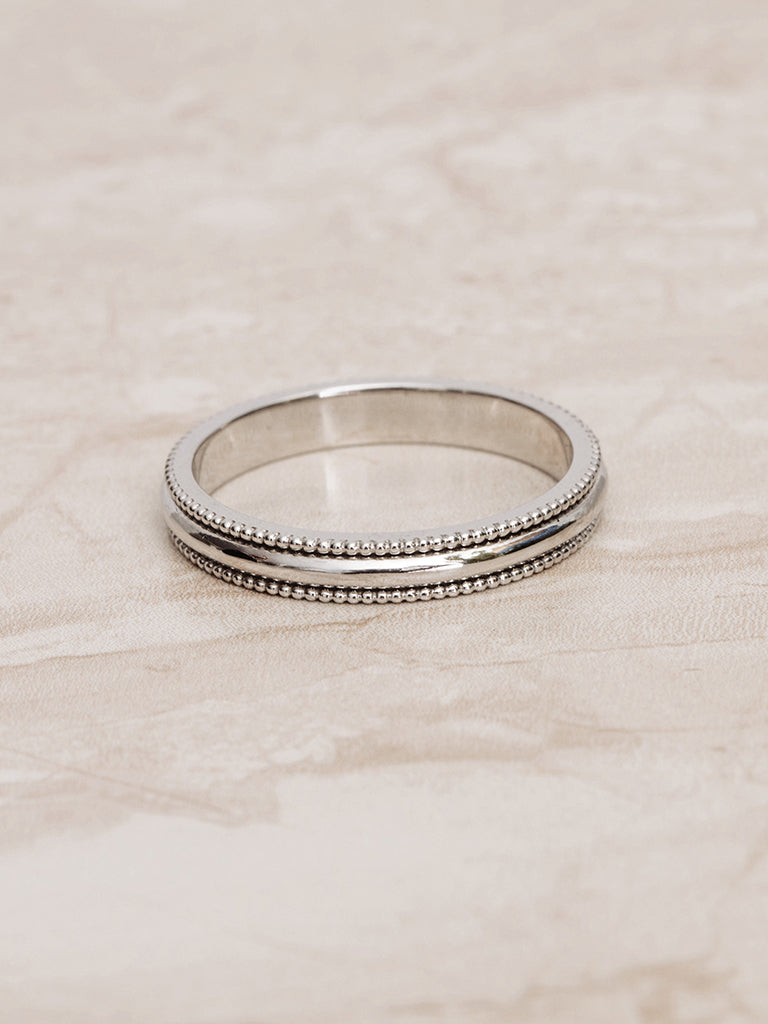 Milgrain Classic Men's Wedding Band 3