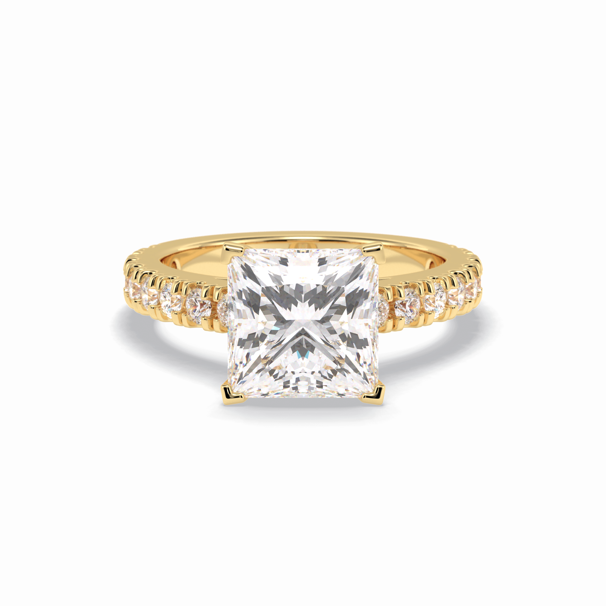 Princess Pave Lab Grown Diamond Engagement Ring