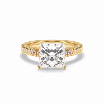 Princess Pave Lab Grown Diamond Engagement Ring