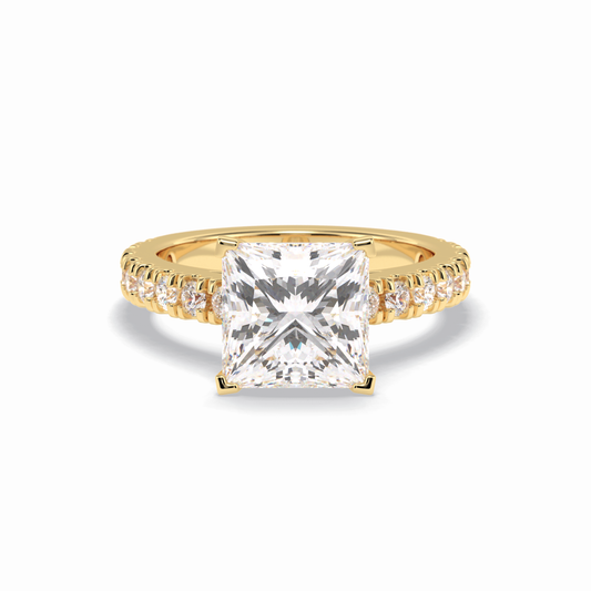Princess Pave Lab Grown Diamond Engagement Ring