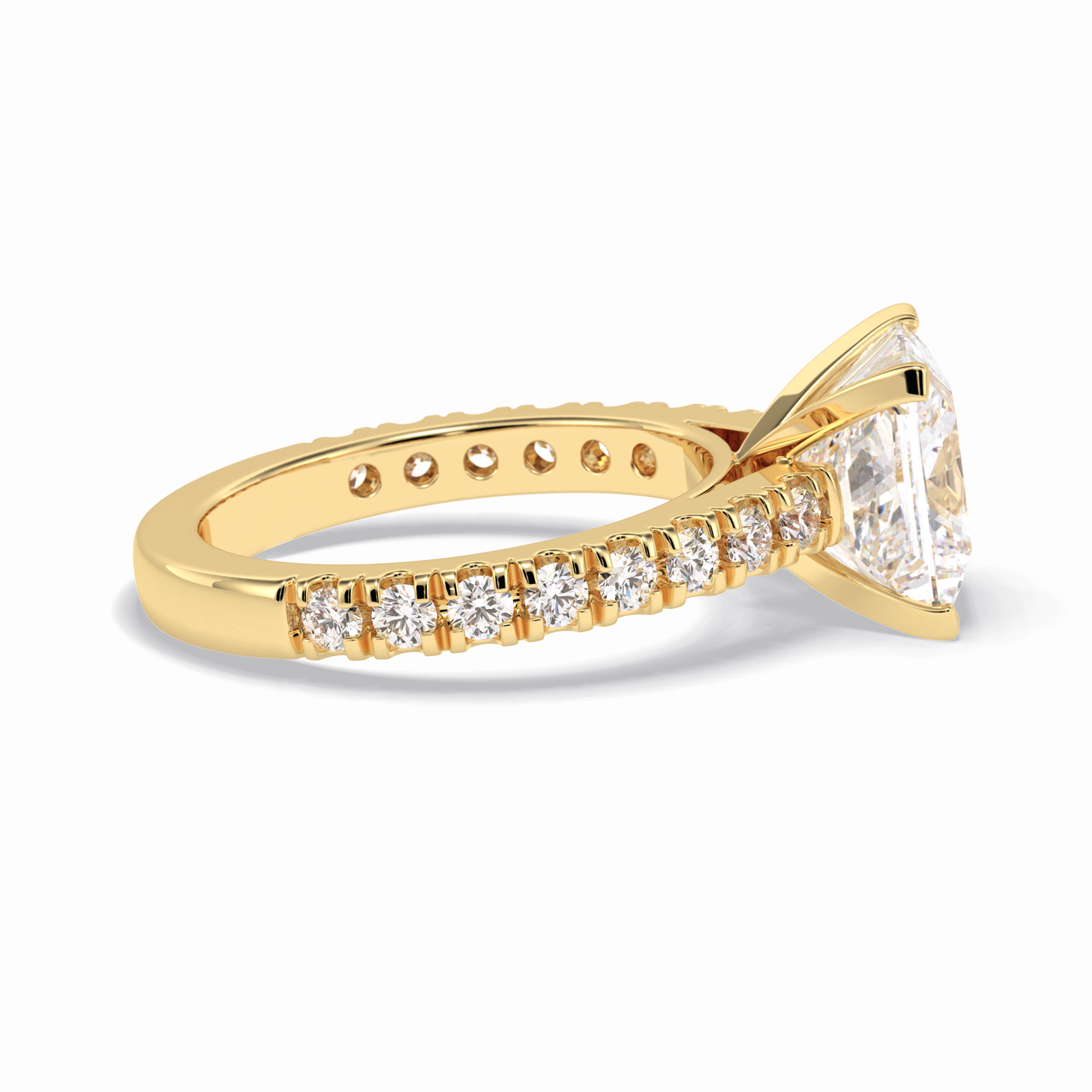 Princess Pave Lab Grown Diamond Engagement Ring